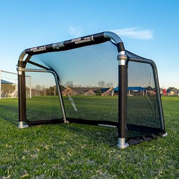 Soccer Innovations QuickFoldTM Portable Aluminum Goal 4x2.5, Competition Soccer, Backyard Goal for Practice, Collapsible for Easy Storage, Mini Net