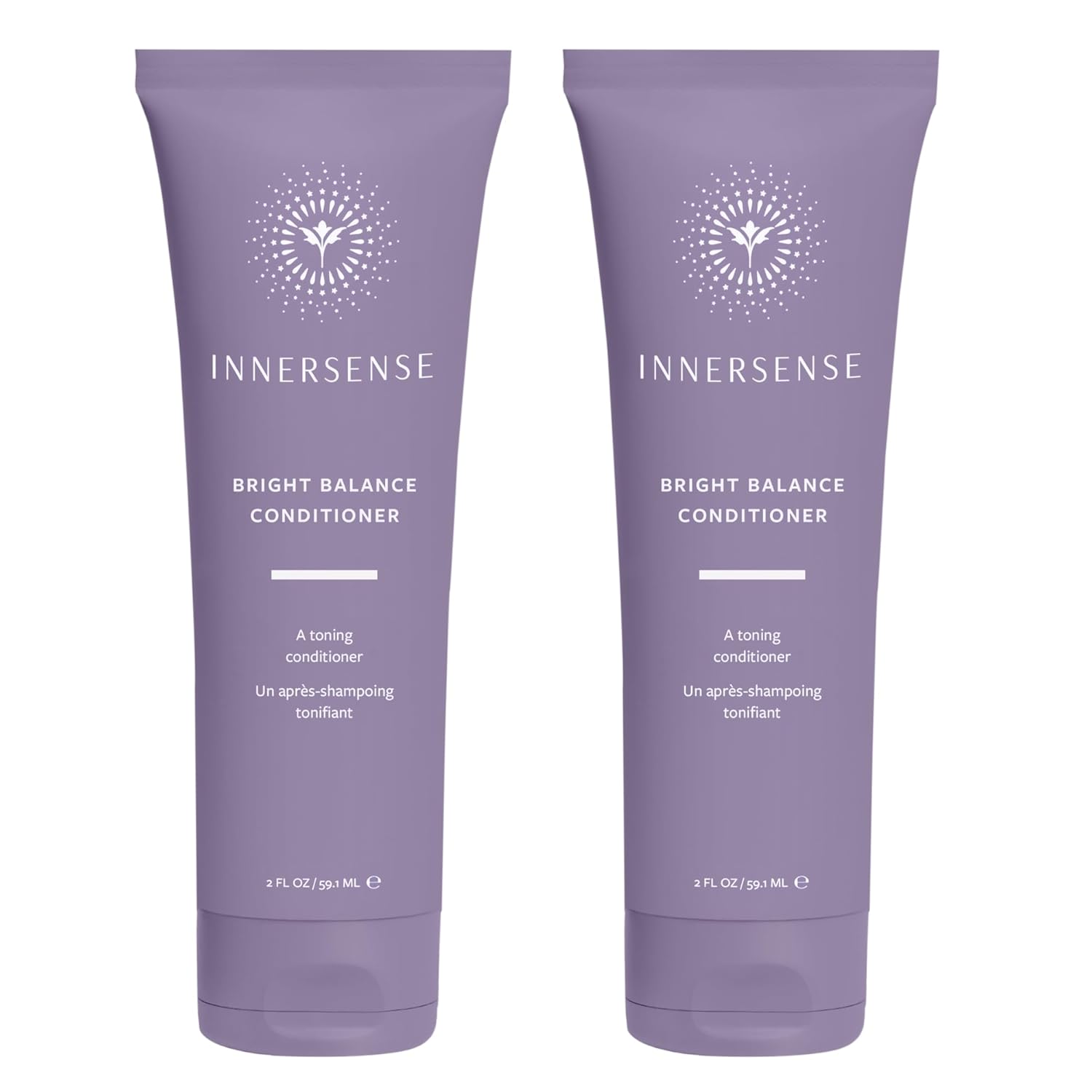 INNERSENSE Organic Beauty - Bright Balance Purple Toning Conditioner | Coconut + Pumpkin Seed Oil to Nourish + Moisturize Light + Gray Hair | Non-Toxic, Cruelty-Free | Paraben Free (10 fl oz | 295 ml)