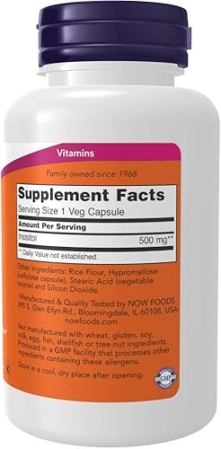 Miniatura 2 de Inositol 500 mg 100 cápsulas paquete de 2