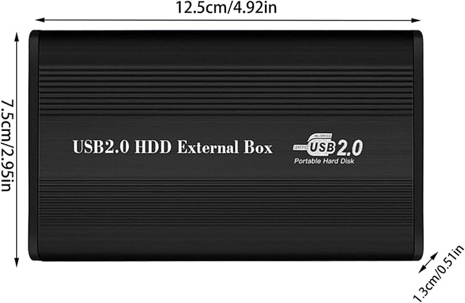 USB 2.0 a carcasa IDE HDD aluminio 2.5 portátil miniatura 2