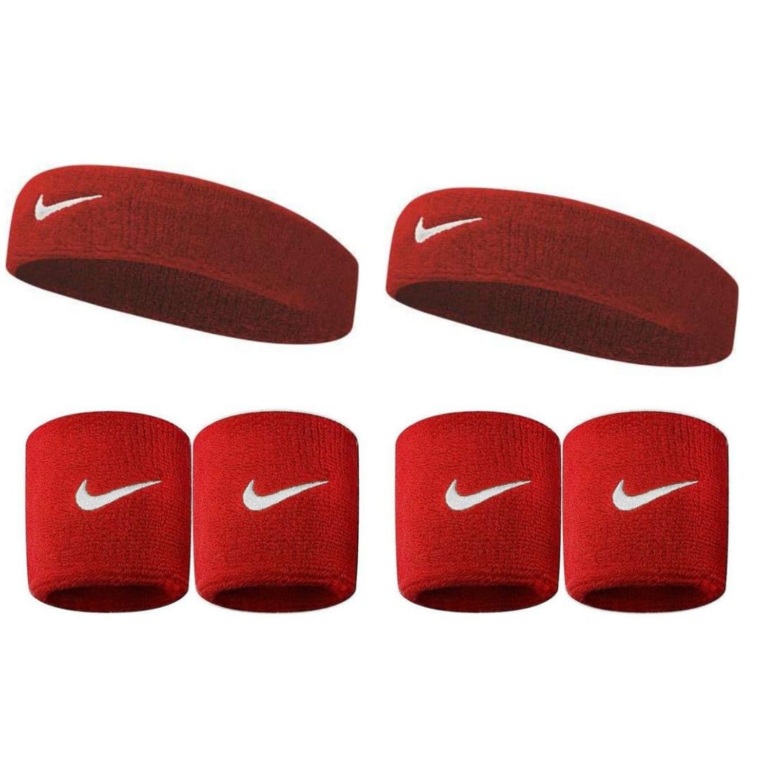 V N Traders Moisture Wicking and Non-Slip Exercise Workout Cotton Headband and Wrist Band for Men and Women (Red, 2 Pair) (B0CSPN85GP) Amazon Price History, Amazon Price Tracker