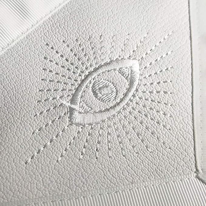 Vista 4 de blanco (Master Mason White Embroidered Delantal White Ribbon), Blanco
