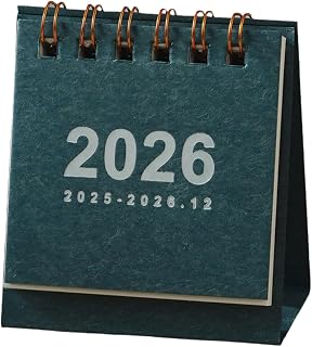 2026 卓上カレンダー ツインコイル バインディング 18 か月参照 2025 年 7 月から 2026 年 12 月まで実行オフィス卓上カレンダー プランナークリア日付表示