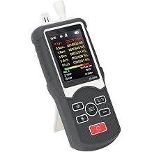 Air Quality Monitor Particle Counter Dust Sensor Detector with Scattering for 6 Particle Sizes 0. to 10m Professional Handheld Tester for Cleanroom Lab Industry