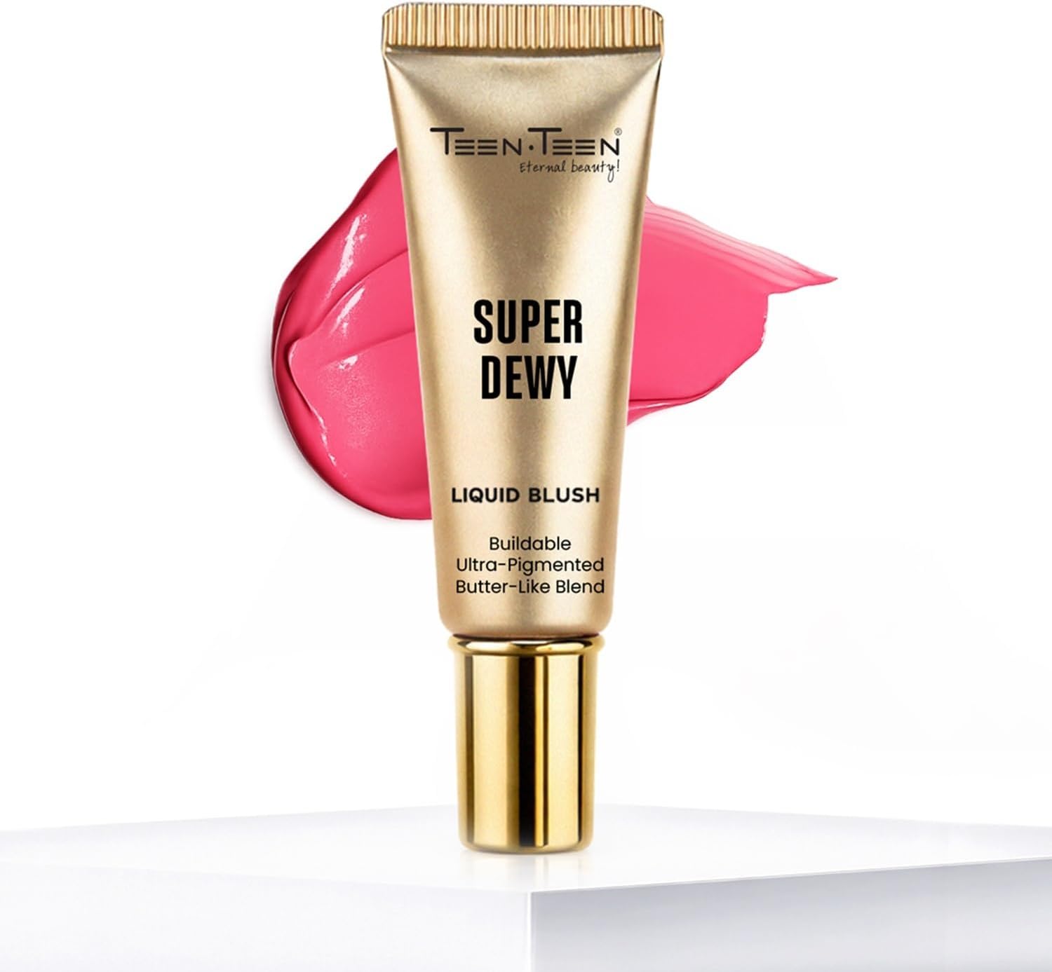 TEEN TEEN Super Dewy Liquid Blush, Ultra-Pigmented, Long-lasting | Buildable & Blendable, Liquid Formula, Butter-Like Blend, All Skin Types, Rose Pink, 15gm
