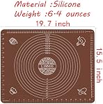 LIMNUO Silicone Baking Mat, Extra Thick Large Non Stick Pastry Mat Sheet for Dough Pie Crust Rolling Mats, Non-Stick and Anti-Slip, Dishwasher Safe