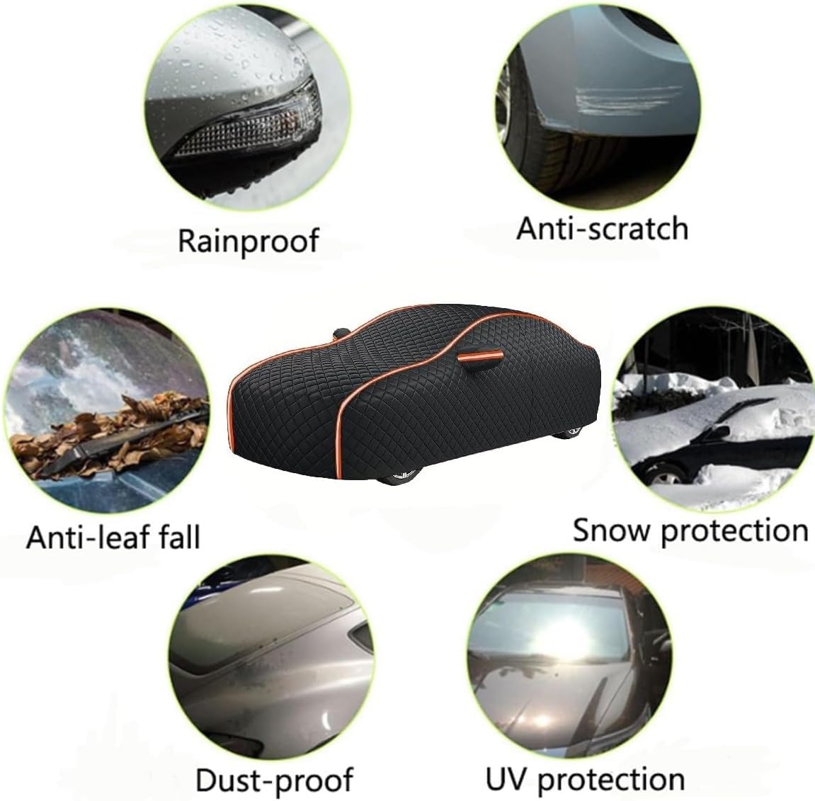 Funda Coche Antigranizo para Porsche Panamera Executive 2016-2020,Funda de Coche Reforzada Antiviento con Protección 6-en-1 Anti-Granizo, Protege contra Nieve, Polvo, Tormentas, Rayos UV