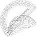 eBoot Plastic Protractor 180 Degree, 4 Inch and 6 Inch, Clear, 2 Pieces