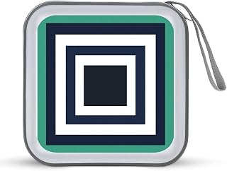 Jubonexis Funda cuadrada para CD y DVD, color verde y azul marino