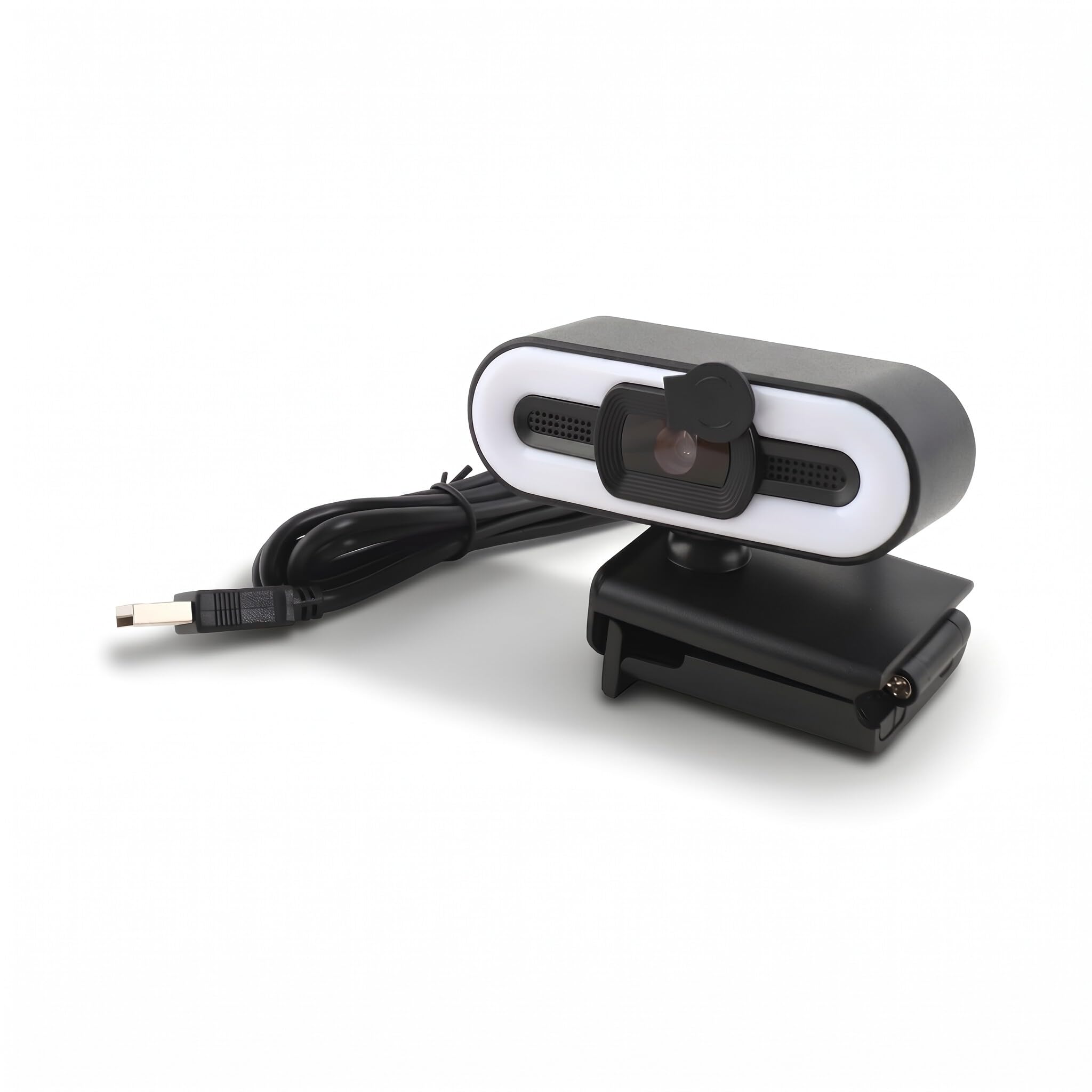 Webcam 4K, Câmera USB 3840x2140 para PC Com Microfone Embutido, Luz de Preenchimento