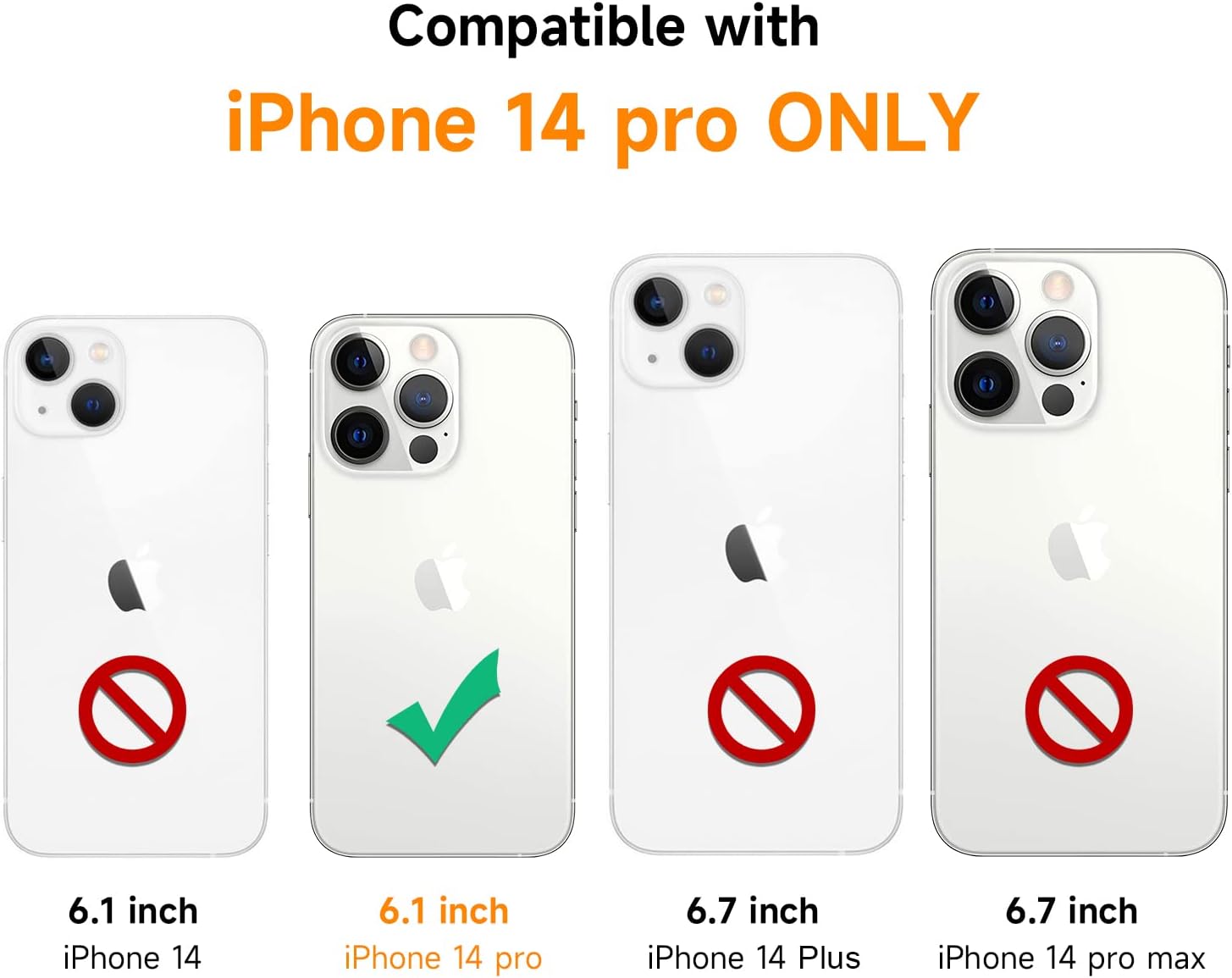 YESPURE for iPhone 14 Pro Clear Case Adjustable Shoulder Neck Lanyard Crossbody Strap Phone Cover Women Girls Soft Slim Thin Bumper Shockproof Protective Mobile Case for iPhone 14 Pro - Black - Image 7