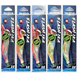 Akami Señuelos Totanare Flash IKA EGI Set 5 Piezas
