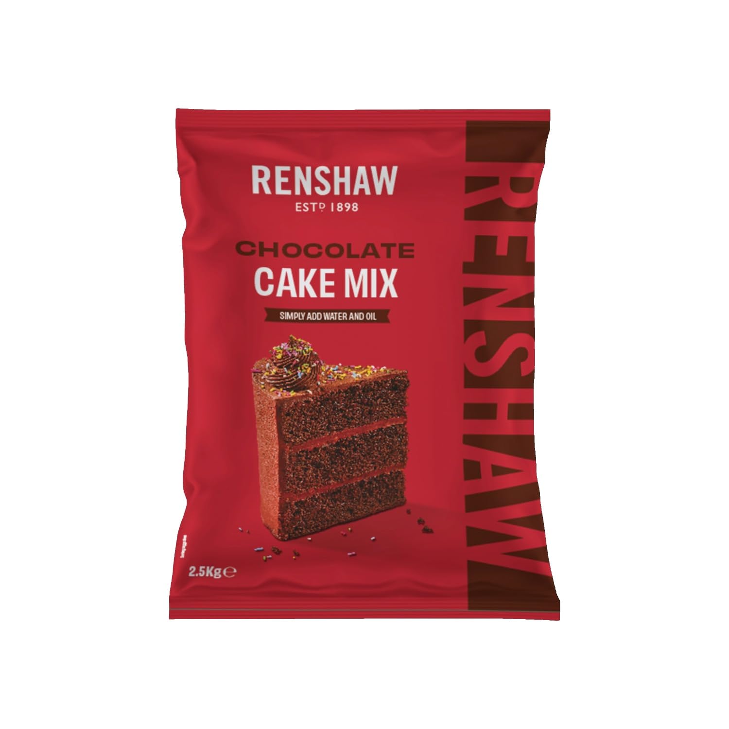 Renshaw Ready to Use Chocolate Sponge Cake Mix - Perfect for Muffins, Cupcakes or Traybakes, 2.5 kg (Pack of 1)