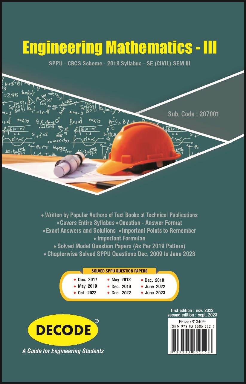 Engineering Mathematics - III for SPPU 20 Course (SE - III - Civil ...