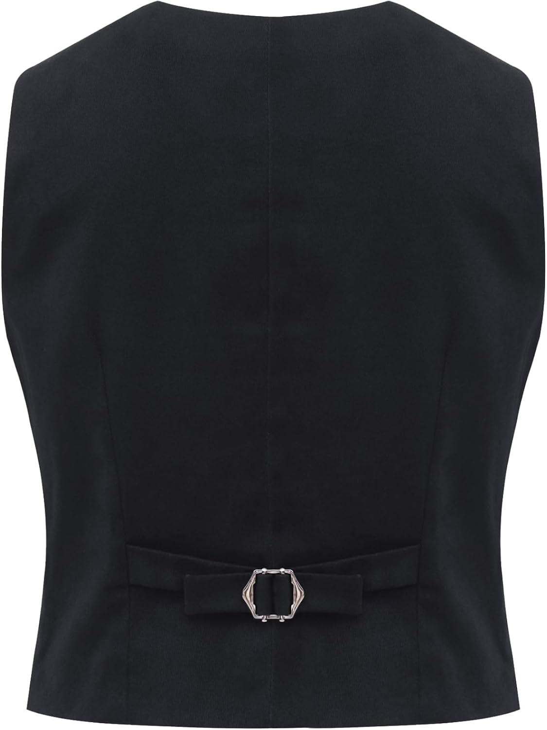 JEYPINMI Boy's Fully Lined 4 Button V-Neck Asymmetric Dressy Suit Vest Waistcoat w/Rhinestone Decor