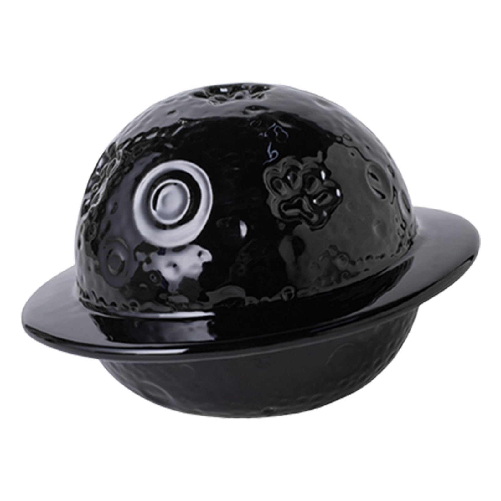 Duuclume Ceramic Pet Urn for Ashes - Planetary Design Handcrafted Memorial Keepsake for Dogs & Cats,Thoughtful Remembrance Gift for Pet Loss (Black)