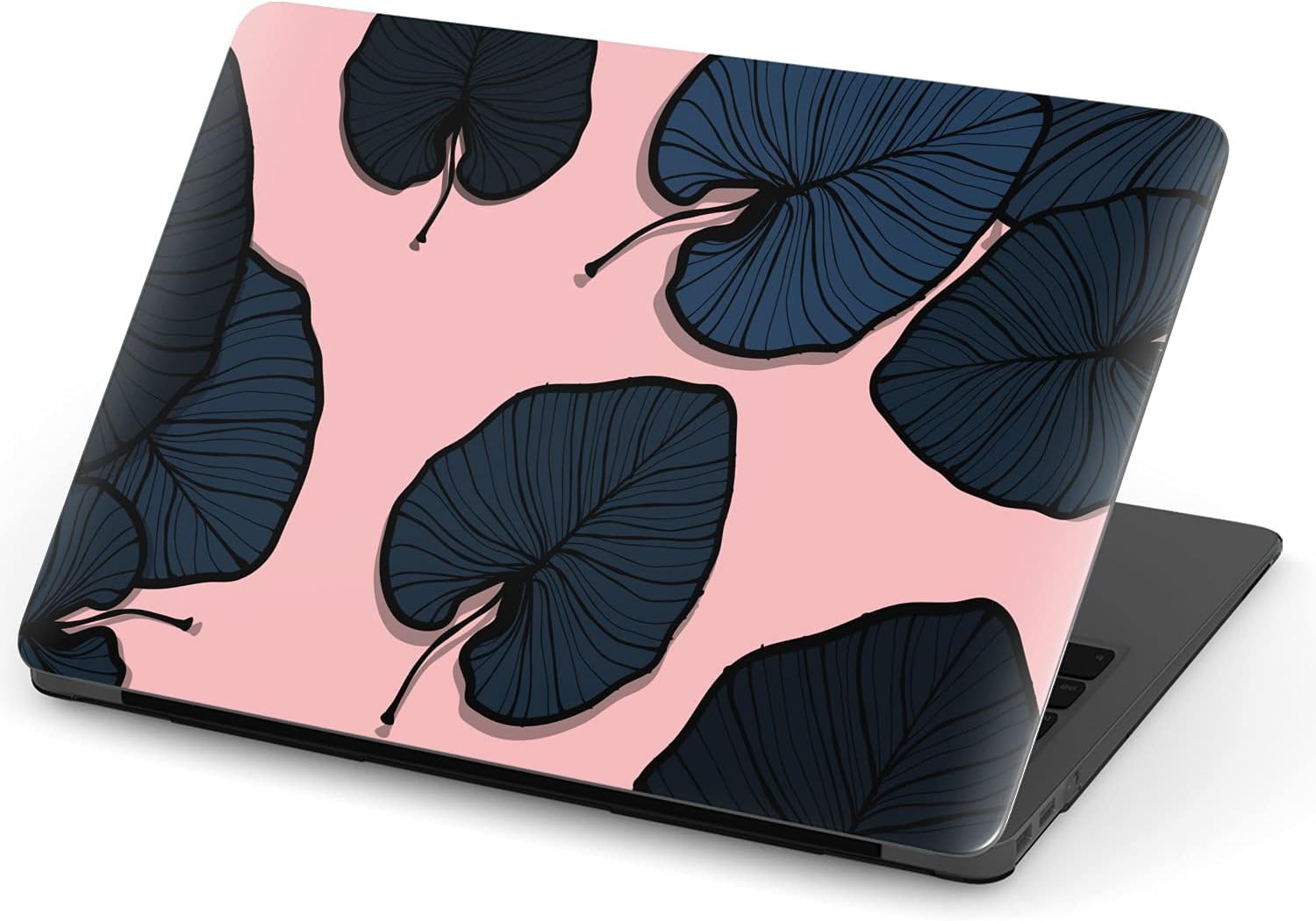 Mertak Hard Case Compatible with MacBook Pro 16 14 Air 15 13 inch M3 M2 M1 Mac 2024 2023 2022 2018 Plastic Protective Print Touch Bar Clear Plants Pothos Leaves Tropical Navy Blue Pink Laptop