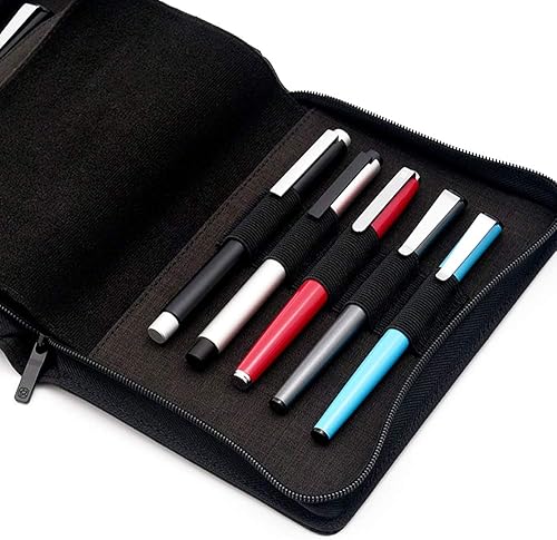 Miniatura 2 de czxwyst Estuche para pluma estilográfica, impermeable, estilo empresarial, bolsa para bolígrafos, bolsa con soporte para exhibir (10 ranuras color