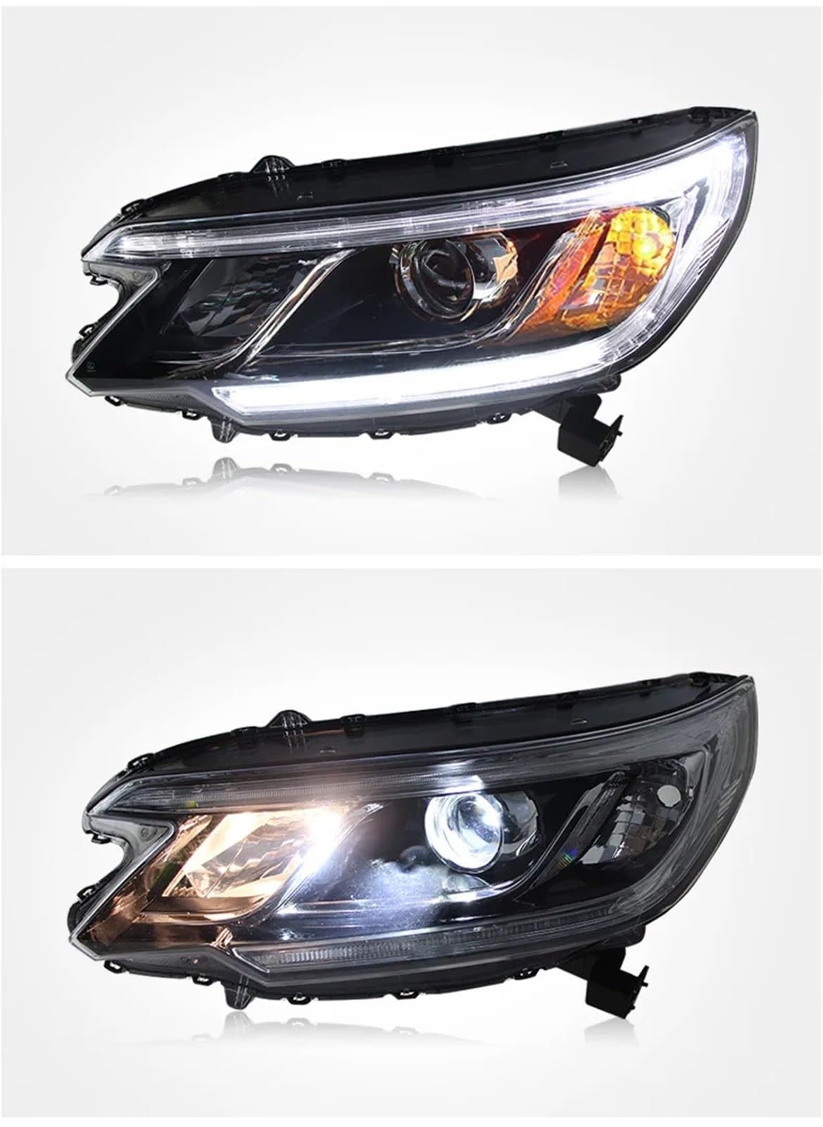 Gruppo Faro per Auto CRV 2015-2016, aggiornamento Faro Auto DRL indicatori di direzione Anteriori Plug And Play (Lampadina)