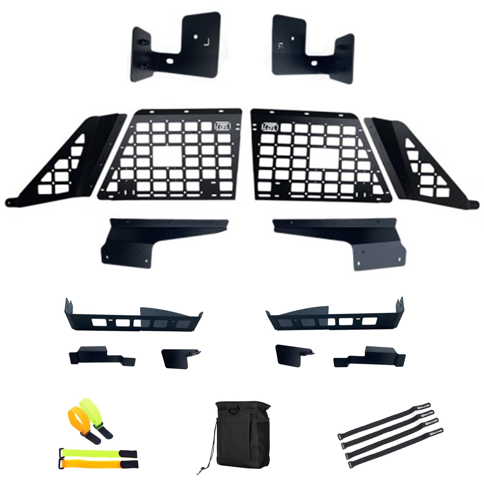 CTH for Toyota Land Cruiser LC250 2024 2025 Rear Side Window Modular Storage Panel System Trunk Organizers Storage Bracket Luggage Holder Shelf Kit Rear Trunk Storage Box 1 Set