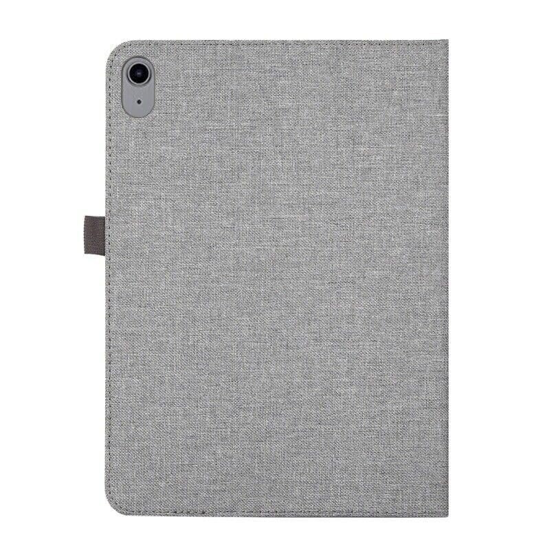 Étui iPad mini 6 bleu étui à rabat cuir toile housse protection tablette - 5