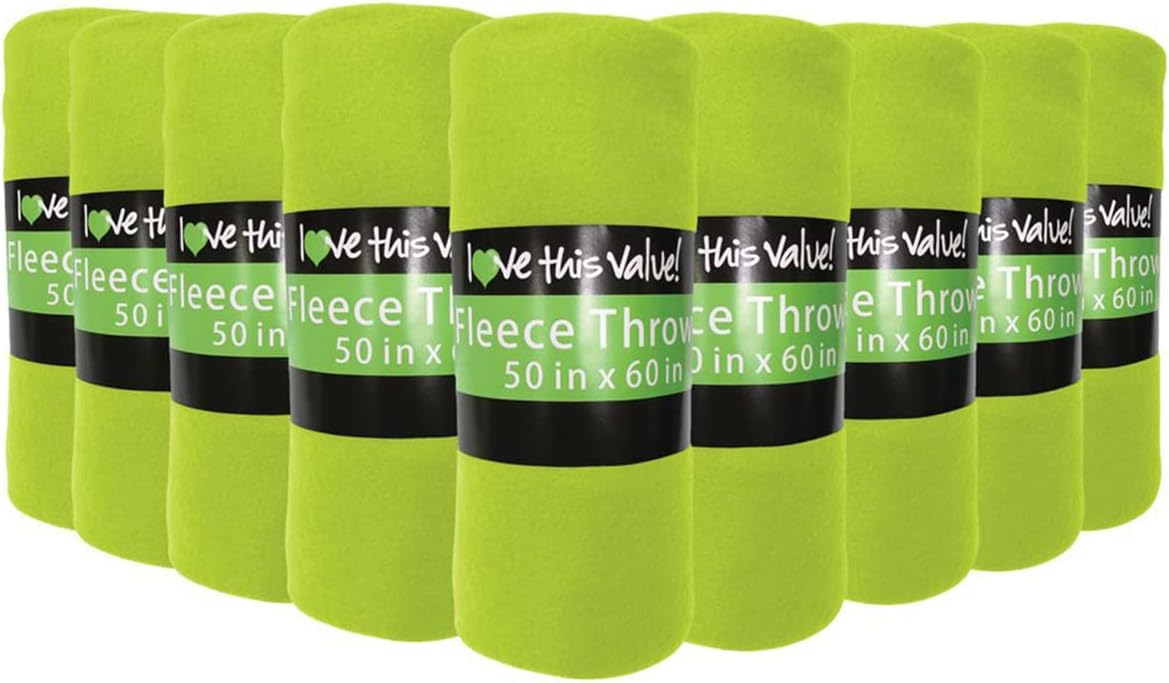 Imperial Home 50x60 Soft Bulk Fleece Throw Blankets, Throw