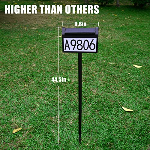 Soportpara Solar House Number Sign For Outside, Waterproof Solar Address Sign For Yard, Solar Address Number Sign For House, Solar Address Light Sign With 350° Adjustable Solar Panel, 3 Lighting Modes #TOP7