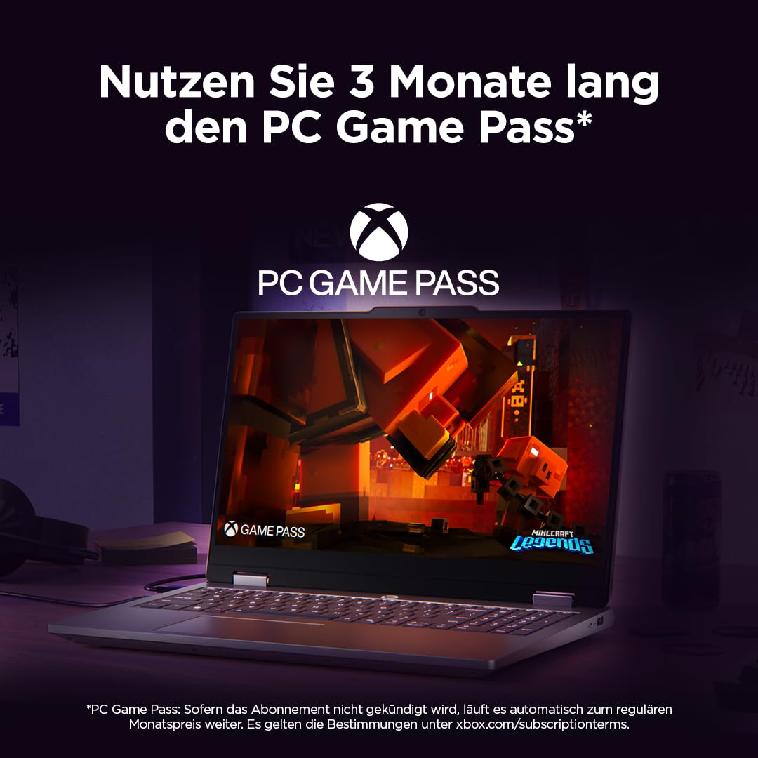 Lenovo LOQ Essential Gaming AI Laptop | 15.6" FHD 144Hz | NVIDIA GeForce RTX 5050 | Intel Core i5-13450HX | 16GB RAM | 512GB SSD | Windows 11 | QWERTZ | Weiss-beleuchtet | Grau | 3 Monate Game Pass