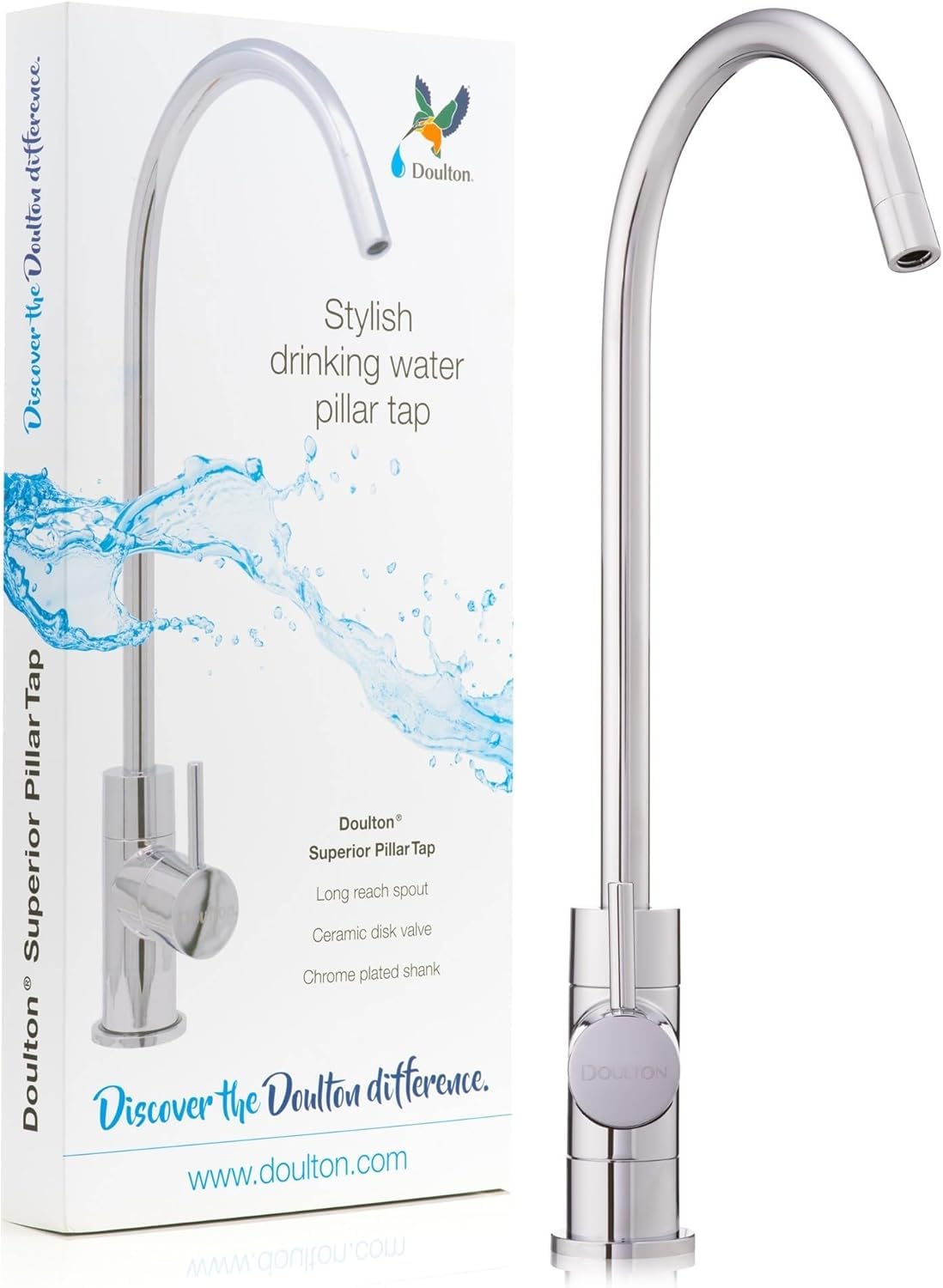 Doulton HIP Duo Antical + Filtro de agua Biotect Ultra + Grifo de columna | Incluye: sistema HIP Duo, cartuchos de reducción de cal y Biotect Ultra, Sistema para debajo del fregadero