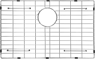 Sanycasa Stainless Steel Kitchen Sink Grid – 24-3/4” x 15-5/8” Sink Protector for Single Bowl Sinks – Rear Drain with Corner Radius 3/8", Durable Sink Grate & Drying Rack for Glassware