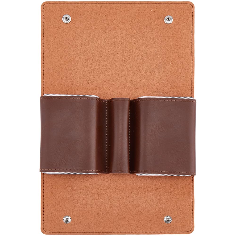 Estuche Protector de Cuero Sintético para Naipes, con Botón A Presión, Multiusos, Compatible con Billeteras, Organizador de Monedas Hecho A Mano para Póker, Bridge, Juegos de Mesa, Viajes