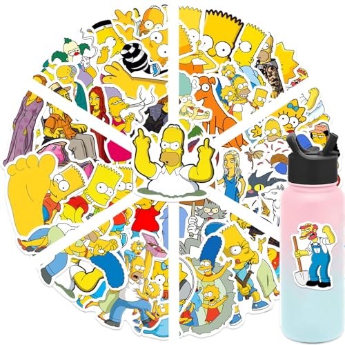 50PCS Cartoon The Simpsons Stickers Funny Cartoon Anime