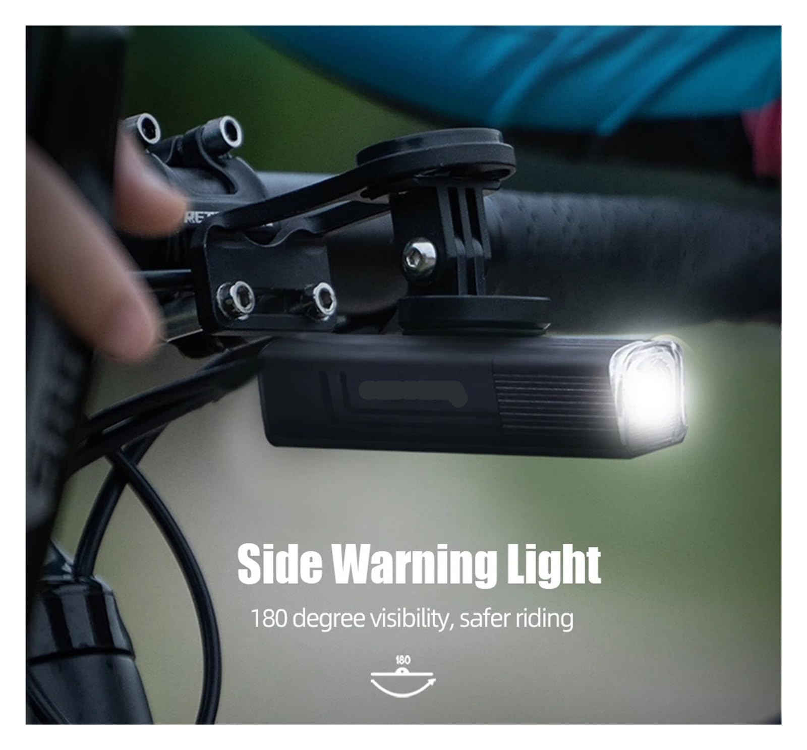 1 Lampe de Poche LED Rechargeable par USB 400/800 LM for Phare de vélo.