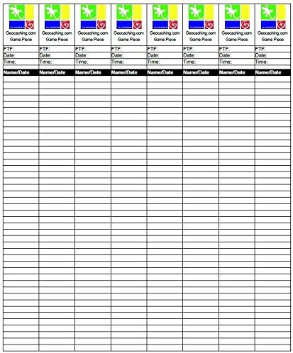 Rite in the Rain Geocache Logs Geocaching Log Sheets Water Resistant Paper
