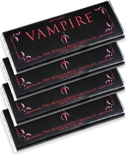 Vampire-themed fine Belgian chocolate bars 4-pack