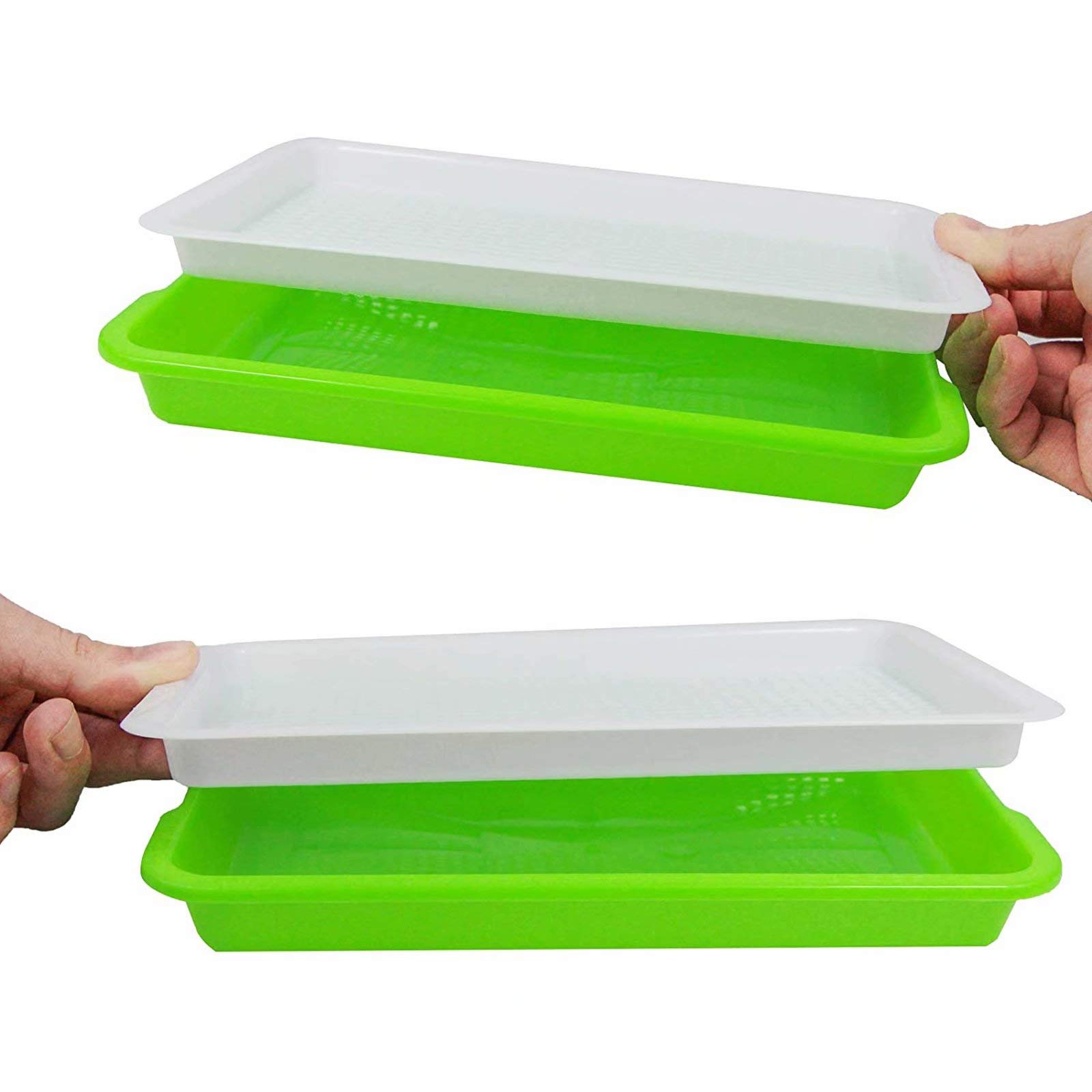 Lot de 10 plateaux de germination de graines - Kit de culture sans BPA - Plateau de germination de graines - Plateaux de culture pour micropousses avec papier de germination - Plateaux de