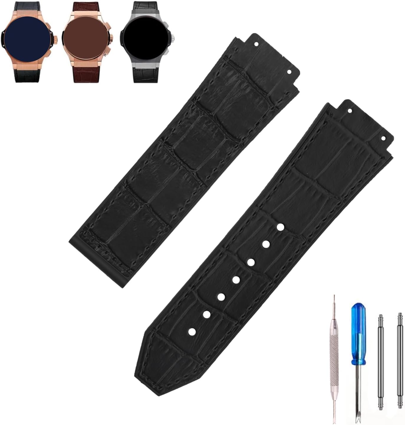 Big Bang Leather 25mm Watch Bands Replacement Fit for Hublot