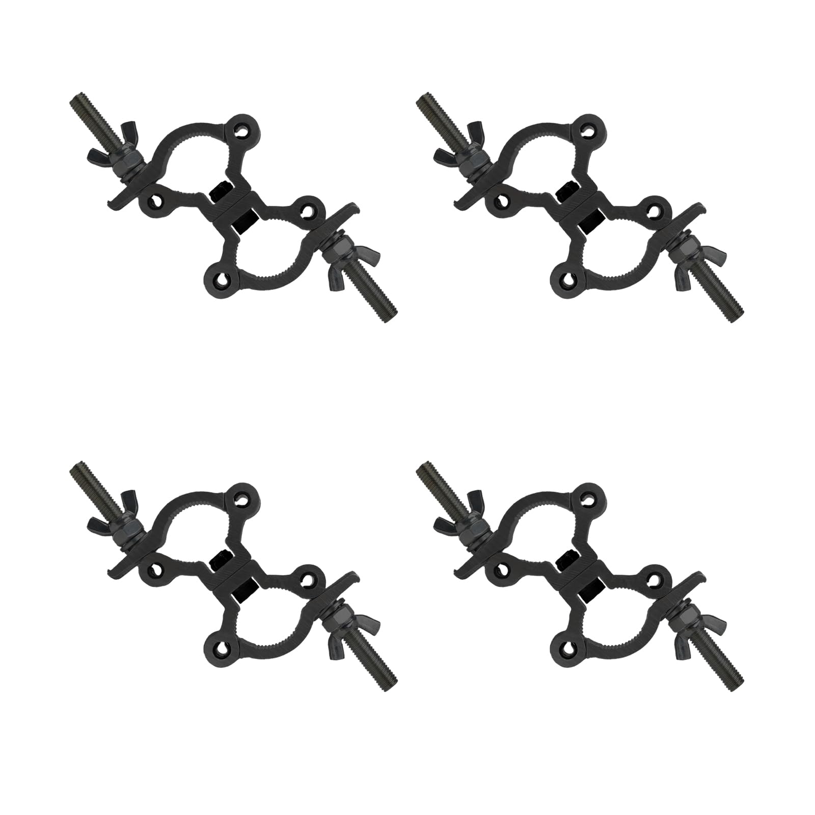 4Pack Stage Lighting Clamps for Truss Clamp for Lights 35-45mm Swivel Double Coupler Clamps for Lighting Truss Load 100kg Dual Swivel Scaffolding Clamps Hook for Scaffold Truss