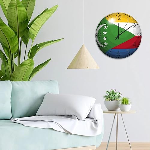 Miniatura 10 de Reloj de pared silencioso, redondo, silencioso, sin tictac, Argentina, relojes de pared de granja de América Latina, país, hispanos, europeos, asia,