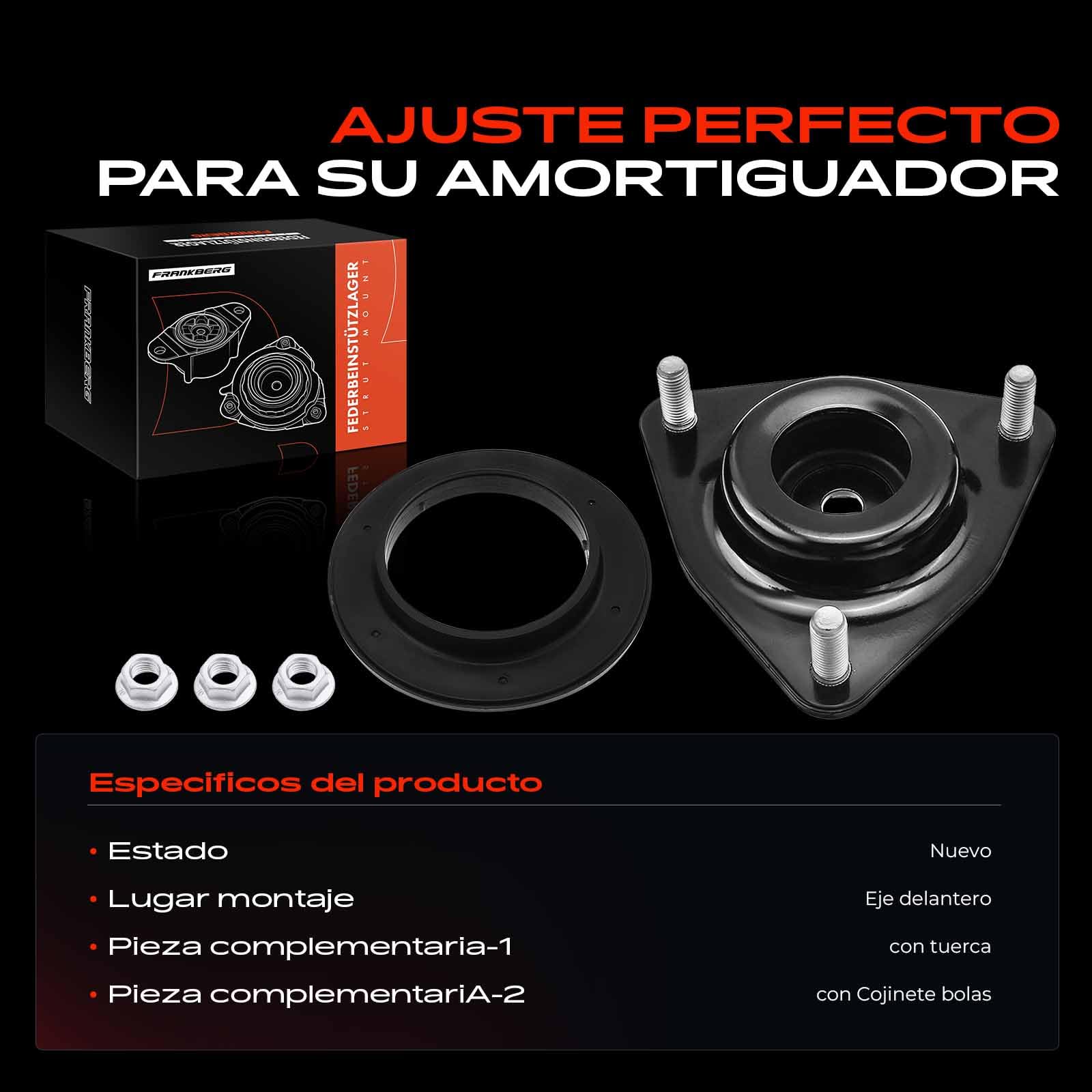 Frankberg Soporte del amortiguador del eje delantero izquierdo y derecho | 4060A417; Compatible con: Outlander III GFW GGW ZJ ZK ZL