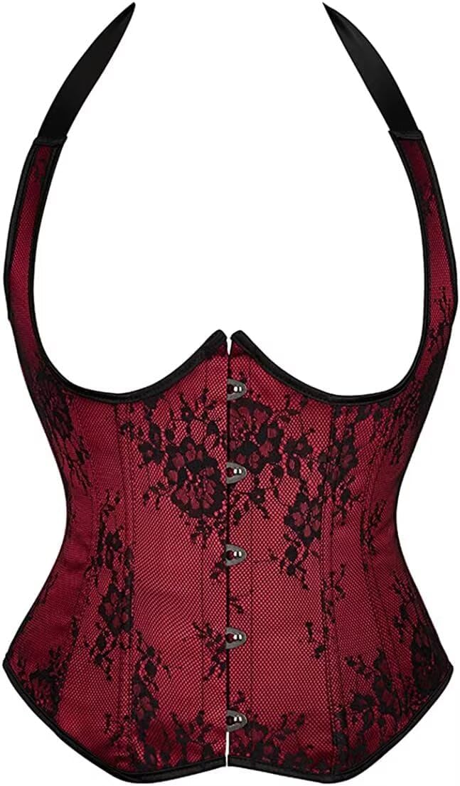 Women Underbust Corset Lace up Strap Vest Plus Size Top