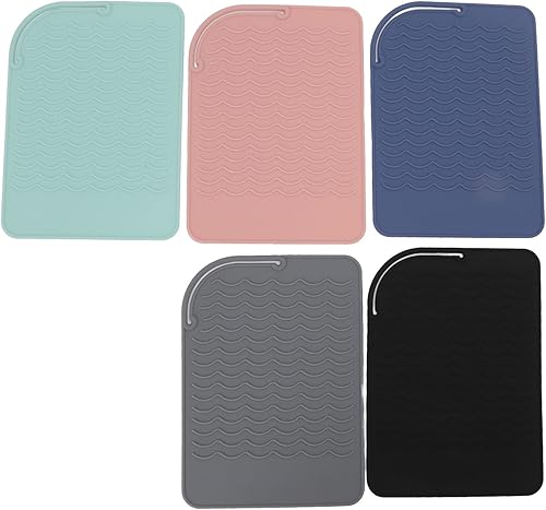 Miniatura 6 de Fydun 5-Pack Heat Resistant Silicone Mat Bag for Curling Irons Hair Straighteners Wide Range of Uses