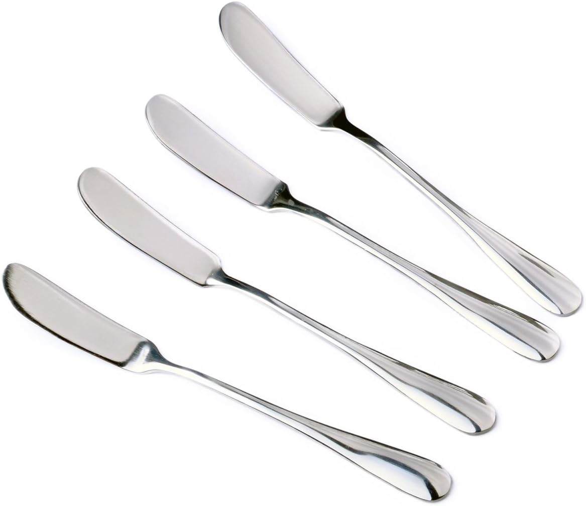 Zelta Stainless Steel Spreaders Silver, Packs of 4
