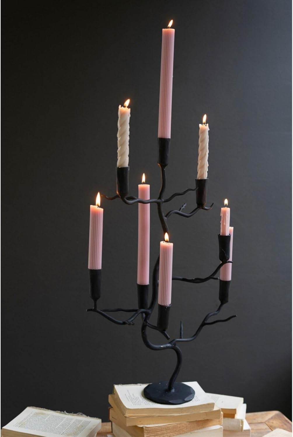 KALALOU Forged Iron Halloween Candelabra