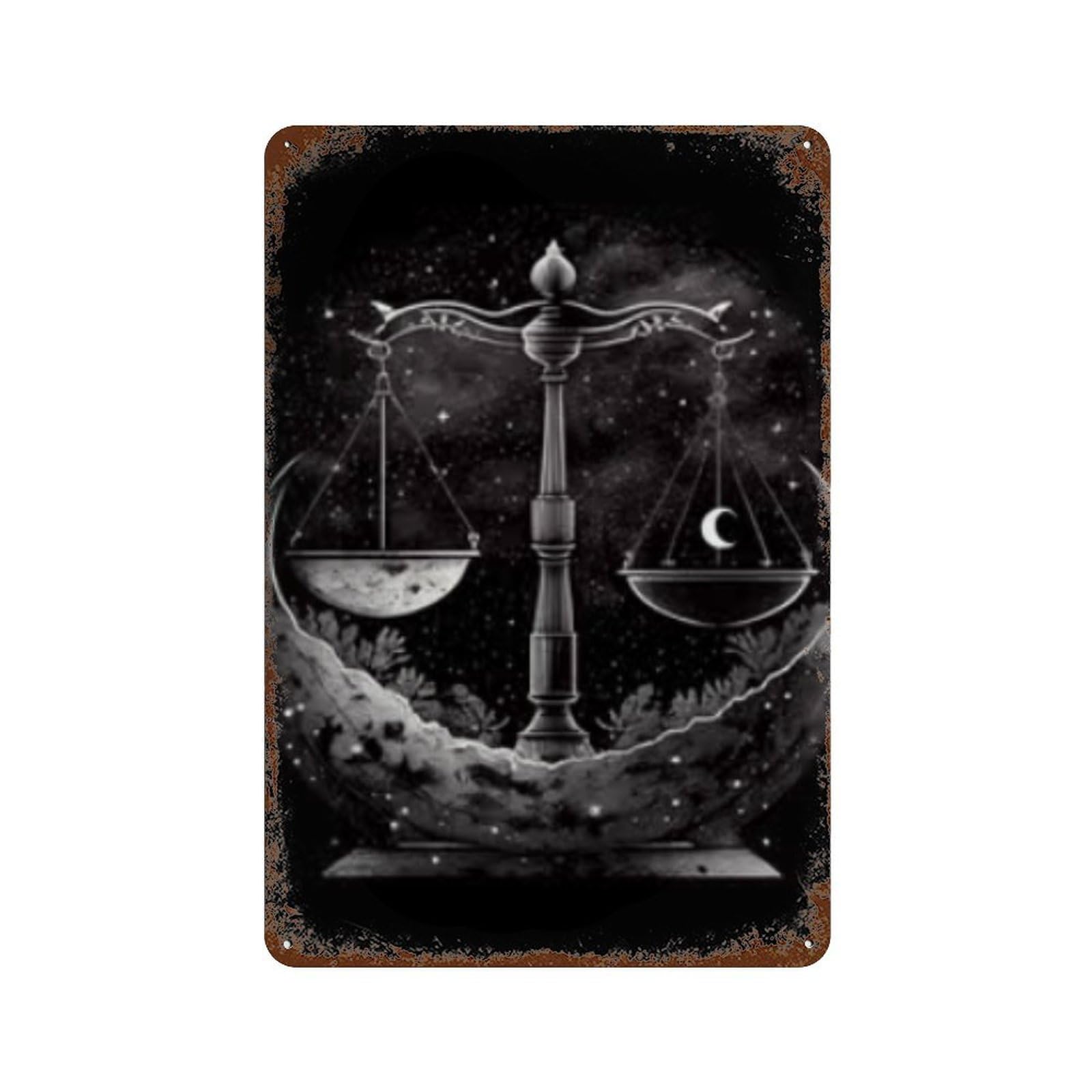 Galactic Scale Of Symmetry Vintage Metal Tin Sign 11.8"x7.9", Farmhouse Wall Decor for Patio, Garden Room And Bar Decor