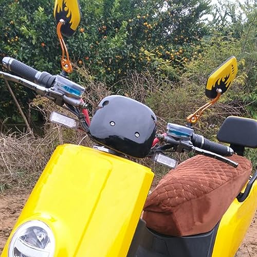Nakazawa Bicycle Mirrors for Handlebars 2 Pack, Bike Mirrors for Electric Bike,Enhance Safety with Bicycle Mirrors Handlebar Mount,Ideal Bike Mirrors for Handlebars(Yellow)