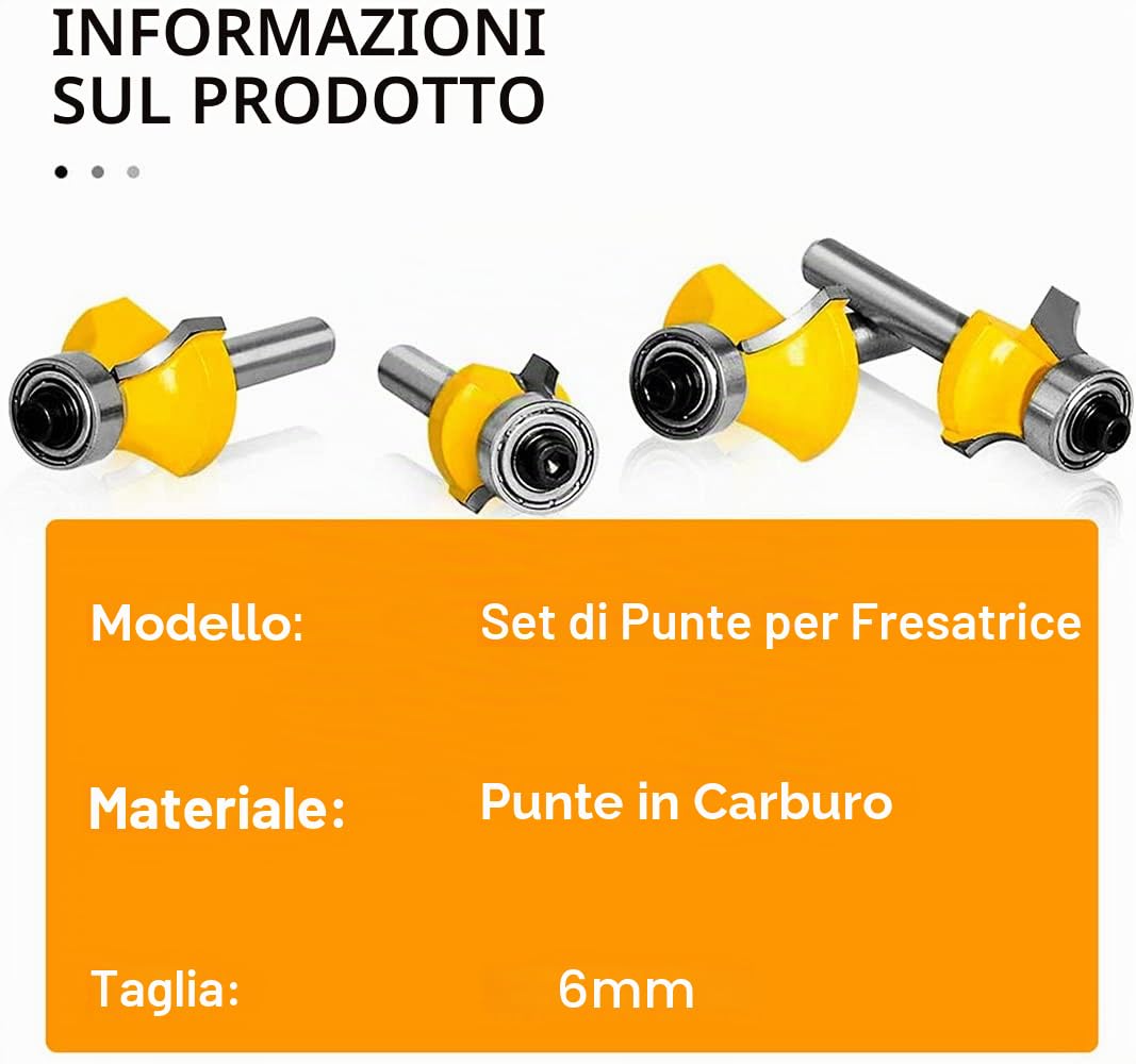 Router di arrotondamento fresa taglierina arrotondata angolo raggio strumento di bordo per la lavorazione del legno strumenti carpenter 4pcs