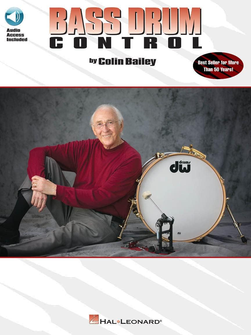 Bass Drum Control | Drum Instruction Book with Online Audio Access | Beginner to Advanced Drum Technique Book for Students | Bass Drum Exercises to Build Speed Power Coordination