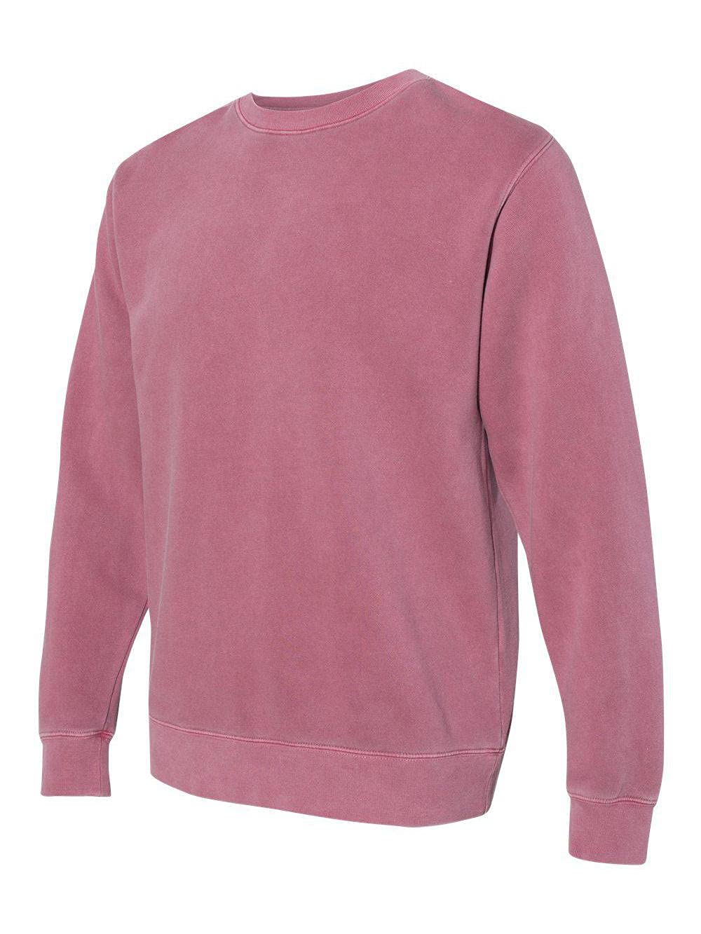 Independent Trading Midweight Pigment-Dyed Crewneck Sweatshirt  PRM3500 XL Pigment Maroon