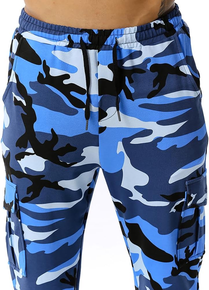 TOONRAIN Camo Cargo Pants Cargo Jeans for Men Casual Drawstring Sweatpants Camouflage Joggers Trouser with Pockets - Image 4